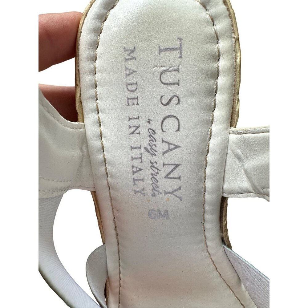 Tuscany Italian Floral Wedge Sandals Womens 6 Cottagecore Bloomcore Summer Party - Picture 7 of 9